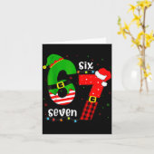 Funny 67 Six Seven Christmas Boys Girls Kids Teens Kaart (Gele Bloem)