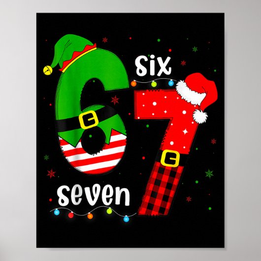 Funny 67 Six Seven Christmas Boys Girls Kids Teens Poster (Voorkant)