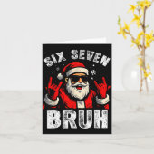 Funny 67 Six Seven Christmas Bruh Santa Kids Boys  Kaart (Gele Bloem)
