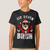 Funny 67 Six Seven Christmas Bruh Santa Kids Boys  T-shirt (Voorkant)