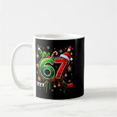 Funny 67 Six Seven Christmas Ice Hockey  Koffiemok (Links)