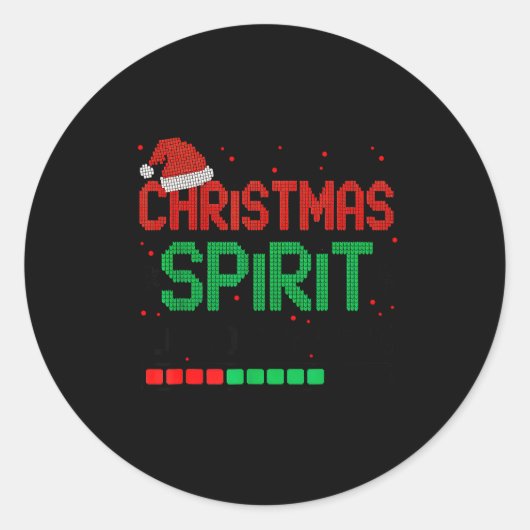 Funny 67 Six Seven Christmas Srit Loading 67% Xmas Ronde Sticker (Voorkant)
