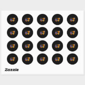 Funny 67 Six Seven Halloween Meme Gen Alpha  Ronde Sticker (Vel)