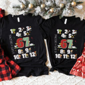 Funny 67 Six Seven Meme 12 Days of Christmas Black T-shirt