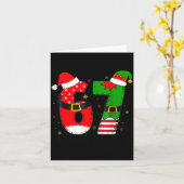 Funny 67 Six Seven Meme 6 7 Christmas Elf Santa Pa Kaart (Gele Bloem)