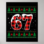 Funny 67 Six Seven Meme Brainrot Cringe Christmas  Poster (Voorkant)