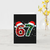 Funny 67 Six Seven Meme Christmas Pajamas Holiday  Kaart (Gele Bloem)