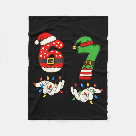 Funny 67 Six Seven Meme Couple Matching Christmas  Fleece Deken (Voorkant)