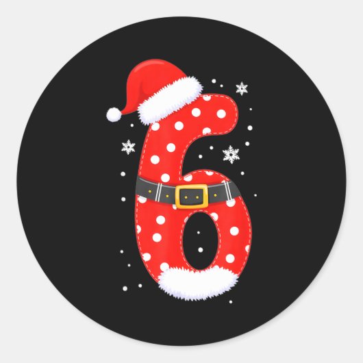 Funny 67 Six Seven Meme Couple Matching Christmas Ronde Sticker (Voorkant)