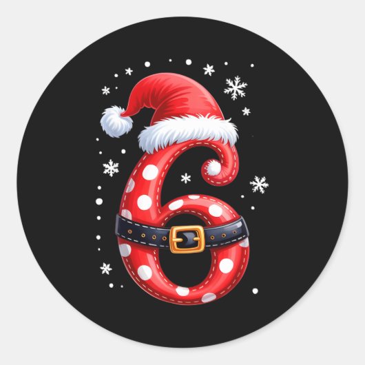 Funny 67 Six Seven Meme Couple Matching Christmas  Ronde Sticker (Voorkant)