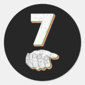 Funny 67 Six Seven Meme Couple Matching Halloween Ronde Sticker (Voorkant)