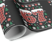 Funny 67 Six Seven Meme Cringe Christmas Red Plaid Cadeaupapier (Rol Hoek)