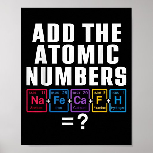 Funny 67 Six Seven Meme Matching Elements Periodic Poster (Voorkant)