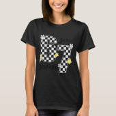 Funny 67 Six Seven Meme Slang 6-7 Checkered Number T-shirt (Voorkant)