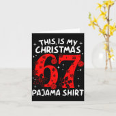 Funny 67 Six Seven Meme This Is My Christmas Pajam Kaart (Gele Bloem)