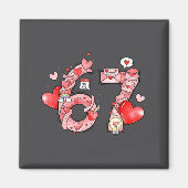 Funny 67 Six Seven Meme Valentines Day Gen Alpha S Magneet (Voorkant)