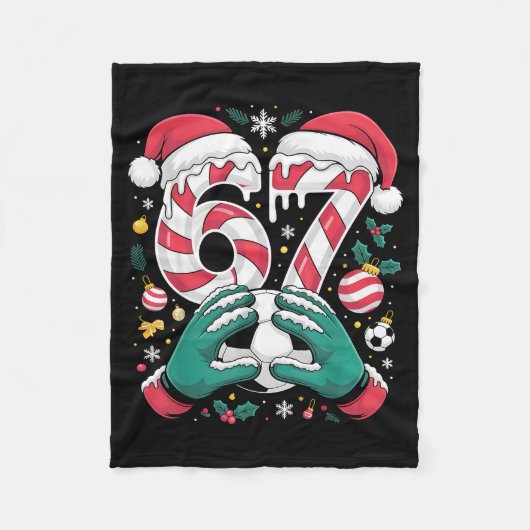 Funny 67 Six Seven Soccer Goalkeeper Funny Meme Ch Fleece Deken (Voorkant)