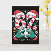 Funny 67 Six Seven Soccer Goalkeeper Funny Meme Ch Kaart (Gele Bloem)