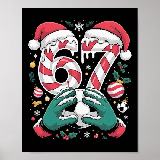 Funny 67 Six Seven Soccer Goalkeeper Funny Meme Ch Poster (Voorkant)
