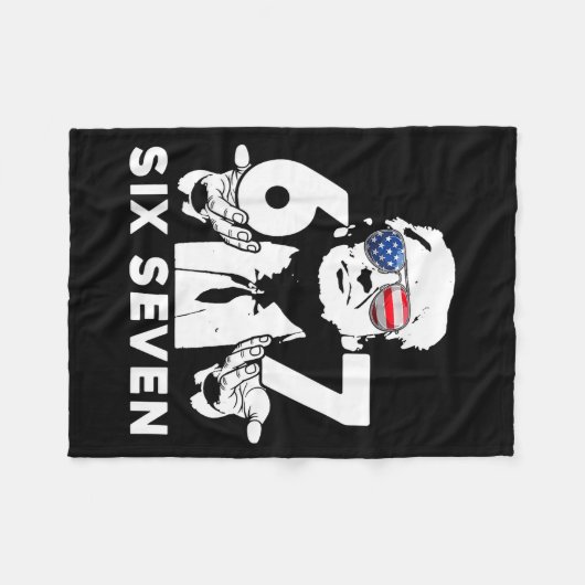 Funny 67 Six Seven Trump Meme  Fleece Deken (Voorkant (Horizontaal))