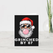 Funny 67 Six Seven Xmas Meme Brainrot 67 Ed By 67  Kaart (Voorkant)