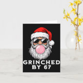 Funny 67 Six Seven Xmas Meme Brainrot 67 Ed By 67  Kaart (Gele Bloem)