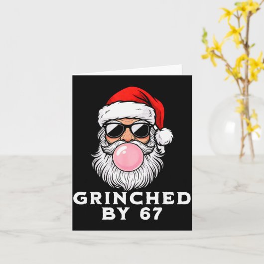 Funny 67 Six Seven Xmas Meme Brainrot 67 Ed By 67  Kaart (Gele Bloem)