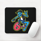 Funny 67 Skeleton Skater Meme Retro Skateboarding  Muismat (Met muis)