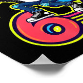 Funny 67 Skeleton Skater Meme Retro Skateboarding  Poster (Hoek)