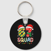 Funny 67 Squad Candy Cane Santa Hat Christmas Men  Sleutelhanger (Voorkant)
