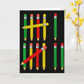 Funny 67 Tally Marks Math For Teachers Students Si Kaart (Gele Bloem)