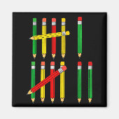 Funny 67 Tally Marks Math For Teachers Students Si Magneet (Voorkant)