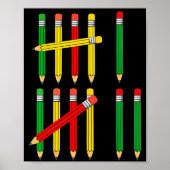 Funny 67 Tally Marks Math For Teachers Students Si Poster (Voorkant)