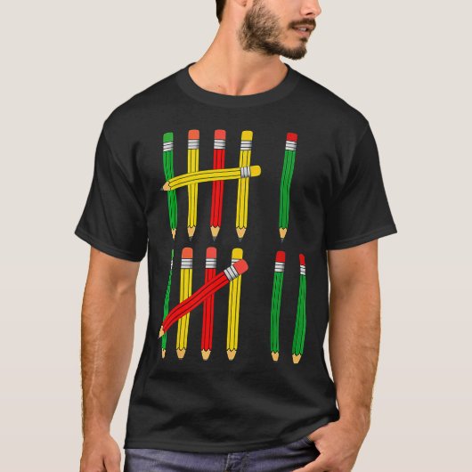 Funny 67 Tally Marks Math For Teachers Students Si T-shirt (Voorkant)