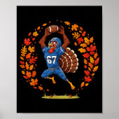 Funny 67 Thanksgiving Football Turkey Fall Srts Ga Poster (Voorkant)
