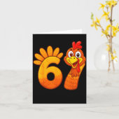 Funny 67 Thanksgiving Meme Turkey Six Seven Costum Kaart (Gele Bloem)