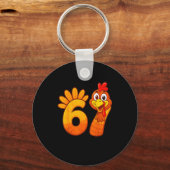 Funny 67 Thanksgiving Meme Turkey Six Seven Costum Sleutelhanger (Voorkant)