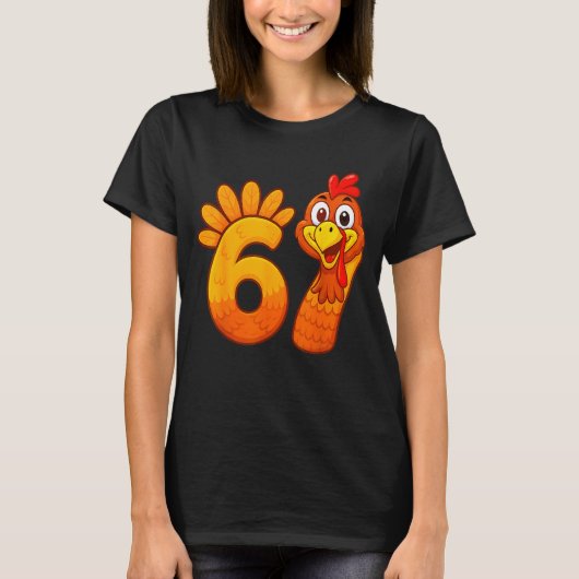Funny 67 Thanksgiving Meme Turkey Six Seven Costum T-shirt (Voorkant)