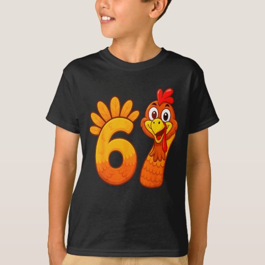 Funny 67 Thanksgiving Meme Turkey Six Seven Costum T-shirt (Voorkant)