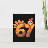 Funny 67 Thanksgiving Turkey Kaart (Voorkant)