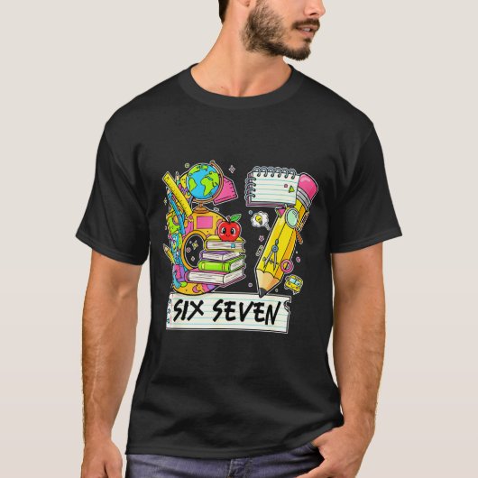 Funny 67th Day Of School, Vibes Funny Six Seven 67 T-shirt (Voorkant)