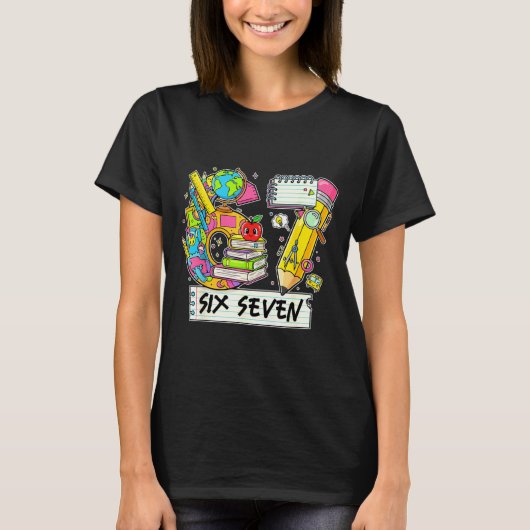 Funny 67th Day Of School, Vibes Funny Six Seven 67 T-shirt (Voorkant)