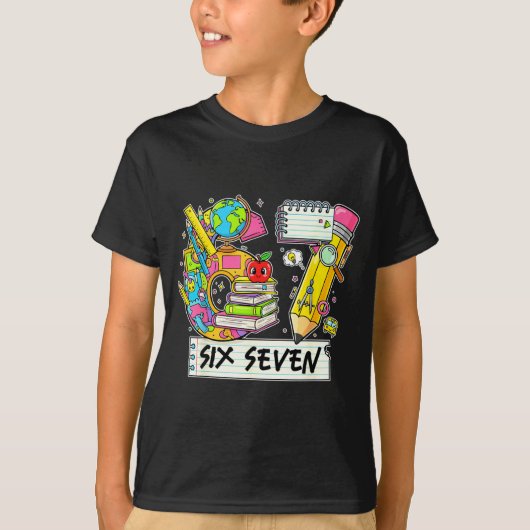 Funny 67th Day Of School, Vibes Funny Six Seven 67 T-shirt (Voorkant)