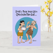 Funny 68th Birthday Card for Dad Kaart (Gele Bloem)