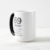 Funny 69th Birthday mok voor 69-jarige (Voorkant links)