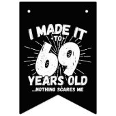 Funny 69th Birthday Quote Sarcastic 69 Year Old Vlaggetjes (Tweede vlag)