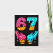 Funny 6 7 67 Six Seven Meme  Kaart (Voorkant)