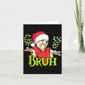 Funny 6 7 Bruh Merry Christmas Santa 67 Meme Men W Kaart (Voorkant)