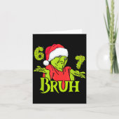 Funny 6 7 Bruh Merry Christmas Santa 67 Meme Men W Kaart (Voorkant)