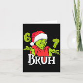 Funny 6 7 Bruh Merry Christmas Santa 67 Meme Men W Kaart (Voorkant)